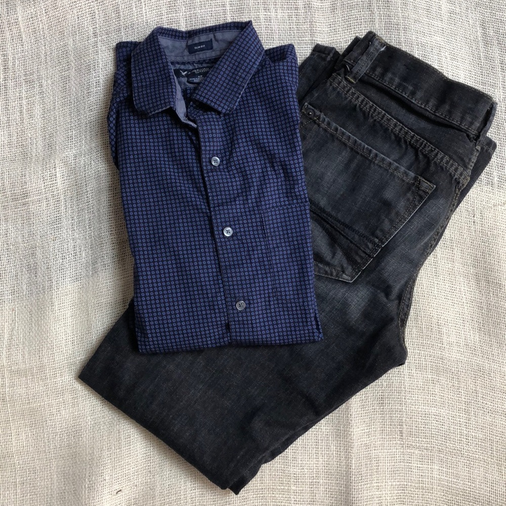 🦄 American Eagle Slim Fit Button Down Shirt